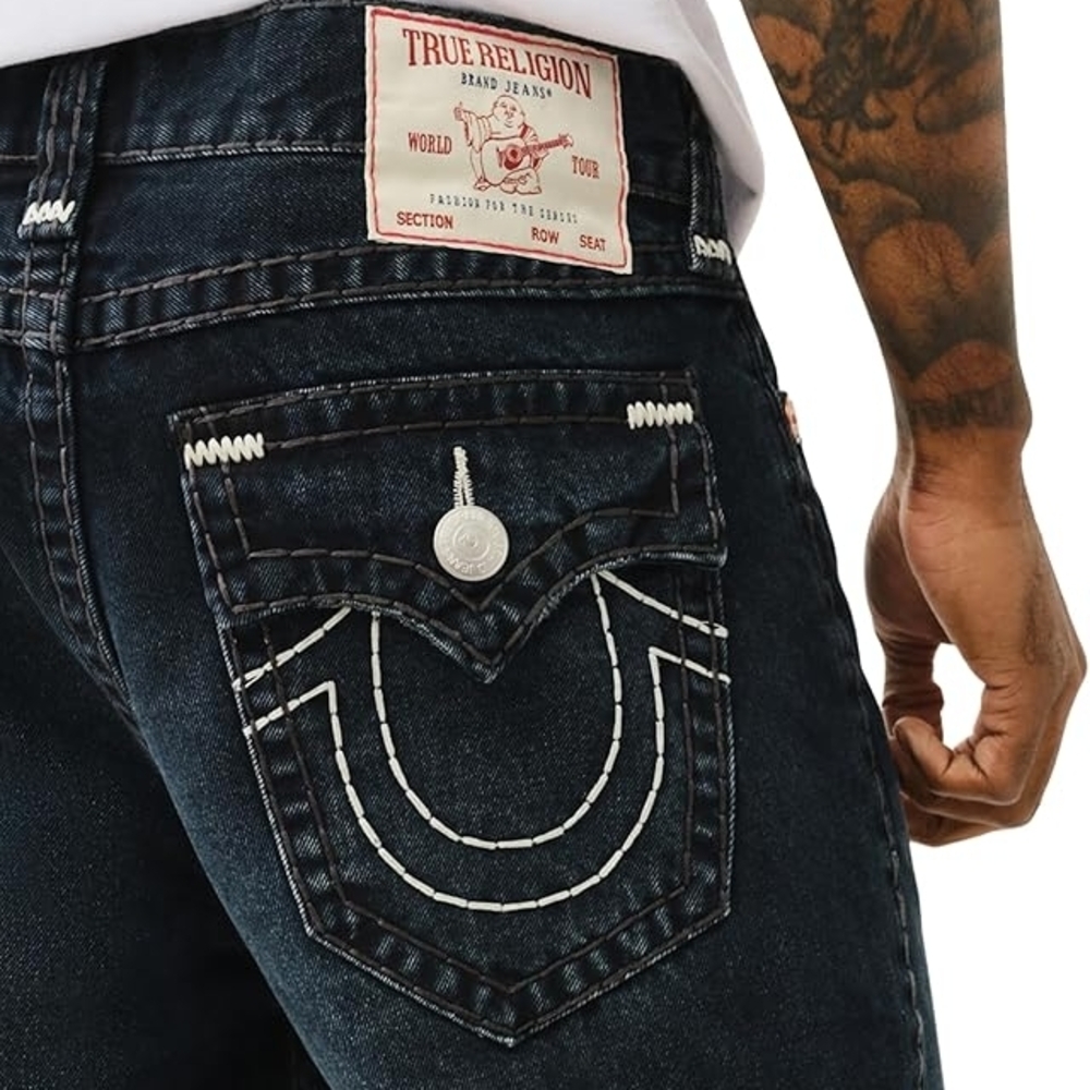 True Religion Men's Dark Blue Relaxed Jeans